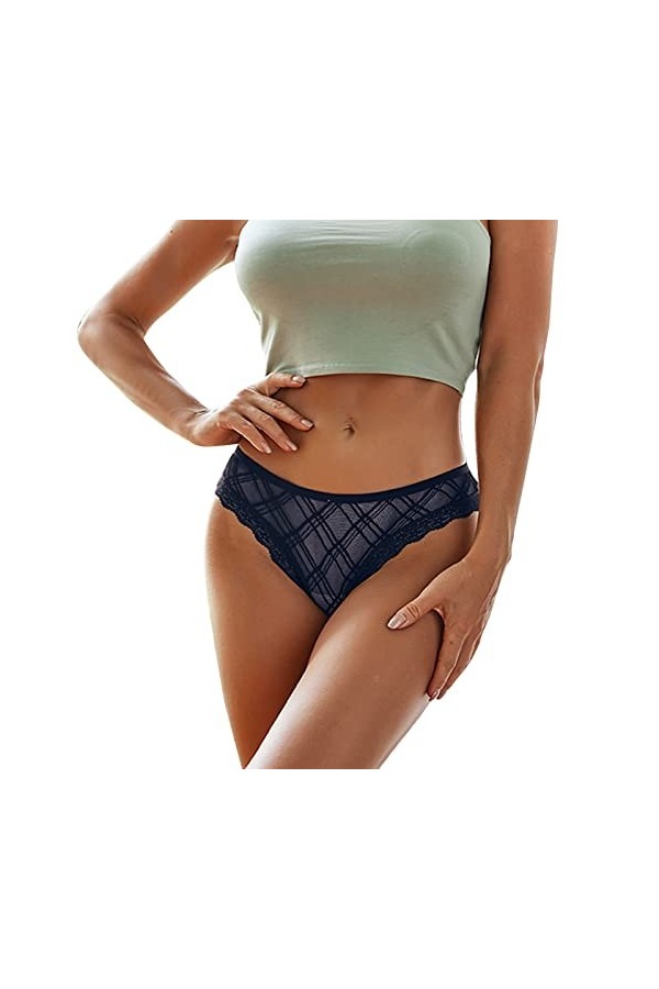 String Ouvert à lentrejambe Femme Culotte sous Vetements Culotte Classique Slip Élégant Culotte en Dentelle Culotte Hipster 