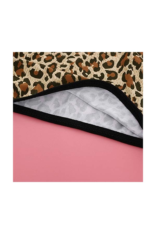 UOWEG sous-vêtements Tank Dentelle Sexy Underpant Leopard Femmes Pure translucide Dentelle Lingerie Sexy Ouverte Brown, L 