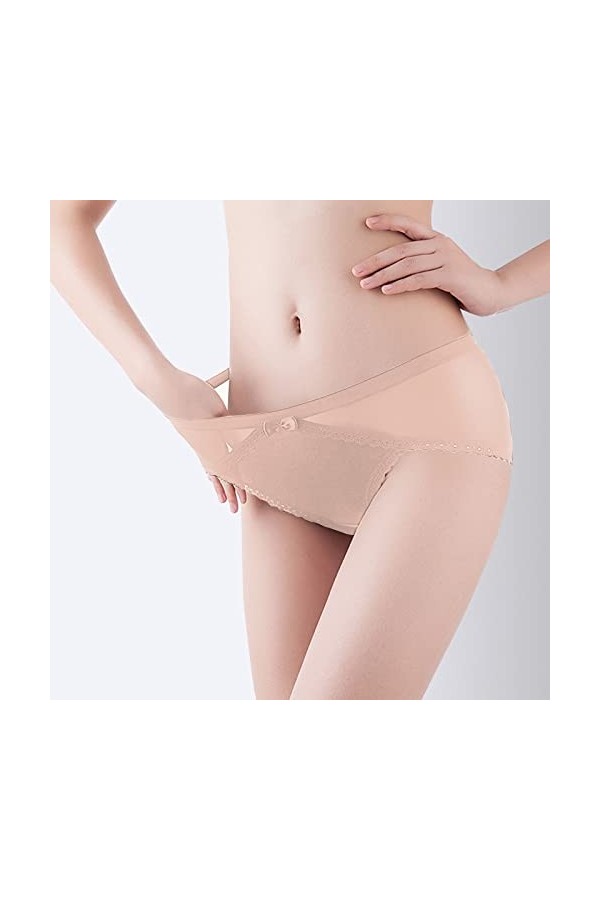 Culotte Femme Coton Doux Slip Sexy en Dentelle Slip Taille Basse en Doux Qui épouse Les Hanches Femmes Crochet Dentelle Sexy 