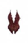 Lingerie Sexy Femme Body et Combinaison Dos en Dentelle Femmes Sexy Lingerie Saint Sensuelle Coquin Sexy Hot Chaude Florale C