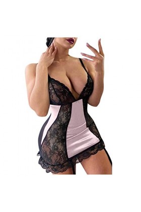 Lingerie Sexy Femme Nuisette Ouverte Sexy Décolleté en V Sexy Teddy Sensuelle Coquin Sexy Ensemble Mesh Sexy Lingerie Femme D