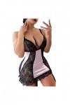 Lingerie Sexy Femme Nuisette Ouverte Sexy Décolleté en V Sexy Teddy Sensuelle Coquin Sexy Ensemble Mesh Sexy Lingerie Femme D