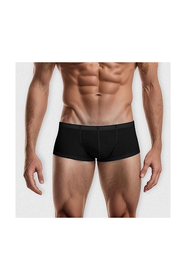 Générique String Homme Sexy Hot Dentelle Slips Boxer Boxer Couleur Shorts Hommes Poche sous-vêtements sous-vêtements Solides 
