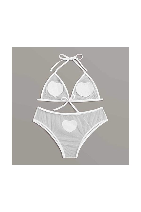 Femme Lingerie Sexy Ensemble Dentelle sous-Vetements Sexy Vêtements De Nuit Erotique Ensemble Soutien Gorge et String 2 Pièce