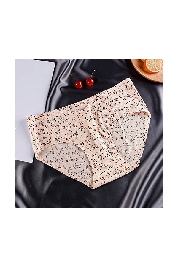 Shorts pour Femme Taille Haute Slips Stretch Culotte Couleur Unie Pantalons Triangle en Pur Coton et Soie Grande Taille Elast