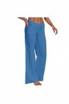 2024 Pantalon Polyester Large Jambes Quotidiennes Femme Plus Size Dress Pant, bleu, XXXL