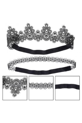 GALPADA Ceinture Elastique Jarretière 2 Pièces Kit De Dentelle De Ceinture De Mariée Jarretière Ensemble De Jarretières Noire