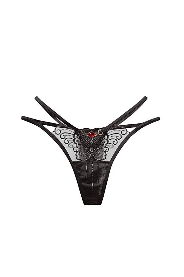 UOWEG Pantalons Briefs Thong Femmes Dentelles Culottes Thong sous-vêtements Dames Sexy Je Couds Ma Lingerie Black, One Size 