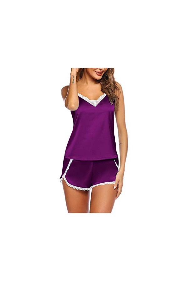 Lingerie Femme Sexy Ensemble Homme Sexy Hot y25k Pyjama Sexy-Lingerie Sleepwear Up Lace Set Silk Nightwear Satin Femmes Combi