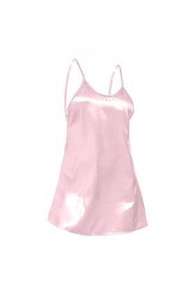 Générique Lingerie Sexy Femme Grande Jupe Satin Dames Mode Respectueux de la Peau Sexy Sling Dos sous-Vêtements Poupée Taille