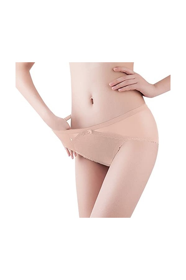 Culotte Femme Coton Doux Slip Sexy en Dentelle Slip Taille Basse en Doux Qui épouse Les Hanches Femmes Crochet Dentelle Sexy 