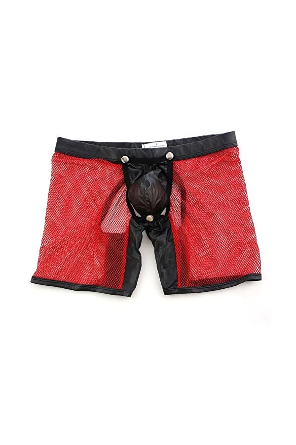 Sky Sous-vêtements pour homme Mode Sexy Knickers Ride Up Sous-vêtements Sexy Culotte Cycliste Sous-vêtements Homme, rouge, XX