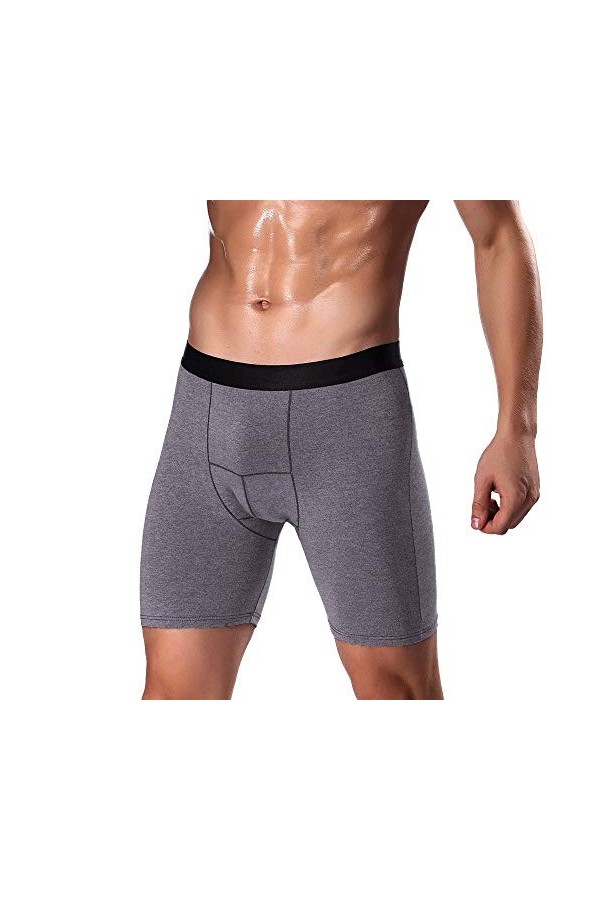 Sous-vêtements transparents pour homme - Pour le sport - Long - Pour la course à pied - Pour homme, gris, XXXL