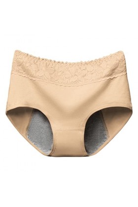 Culotte physiologique pour femme - Culotte en coton anti-fuite latérale - Culotte taille moyenne - Culotte en dentelle sexy p