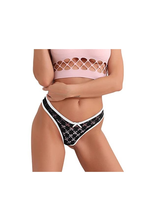 Culottes Dentelle Respirant pour Femmes Tanga Culottes Dentelle Lingerie Sexy String Culotte Femme Grande Taille Slip Set Str