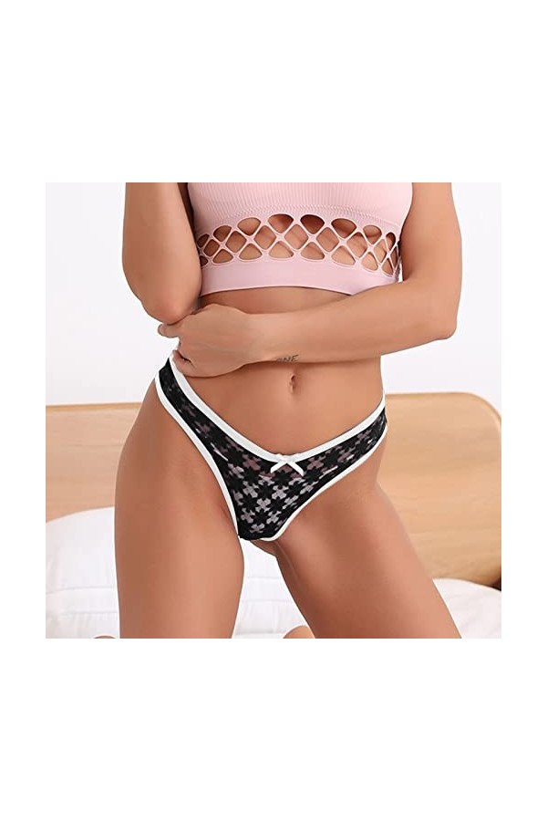 Culottes Dentelle Respirant pour Femmes Tanga Culottes Dentelle Lingerie Sexy String Culotte Femme Grande Taille Slip Set Str