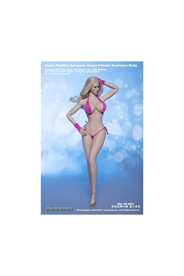 OBEST 1/6 Corps Féminin de 3 Générations sans Tête de Style Européen et Américain Muscle Blanc JOQ-10E-BS01 