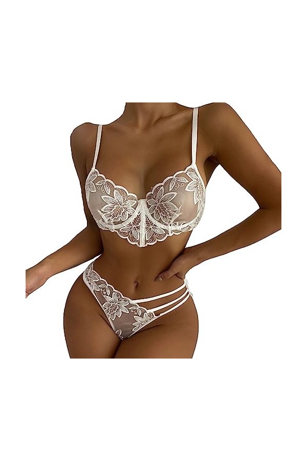 Lingerie Femme Sexy Ensemble Homme Sexy Hot y20k Ensemble de Lingerie à Armatures pour Femmes, Grande Taille Collants Sexy W
