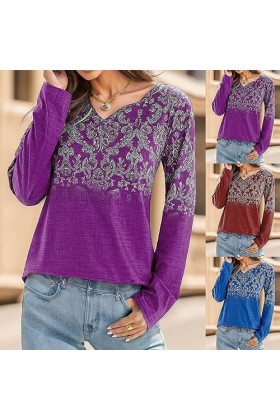 Gefomuofe Pull à col rond pour femme - Imprimé pissenlit - Haut surdimensionné avec lettres - Haut de sport vintage - Tunique