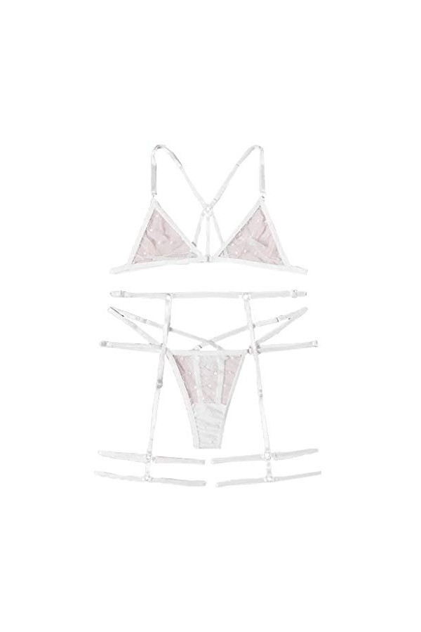 Femme Vêtements De Nuit 2 Pièce Ensemble Soutien Gorge et String Sexy sous-Vetements Dentelle Lingerie Sexy Ensemble Erotique