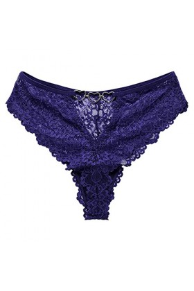 KEIZHUONIQIU String Pantalons et T-Back Tangas de Femme en Sexy Slip Confortable Lace Patchwork Culottes Taille Basse Léopard