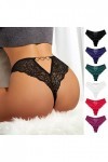 KEIZHUONIQIU String Pantalons et T-Back Tangas de Femme en Sexy Slip Confortable Lace Patchwork Culottes Taille Basse Léopard