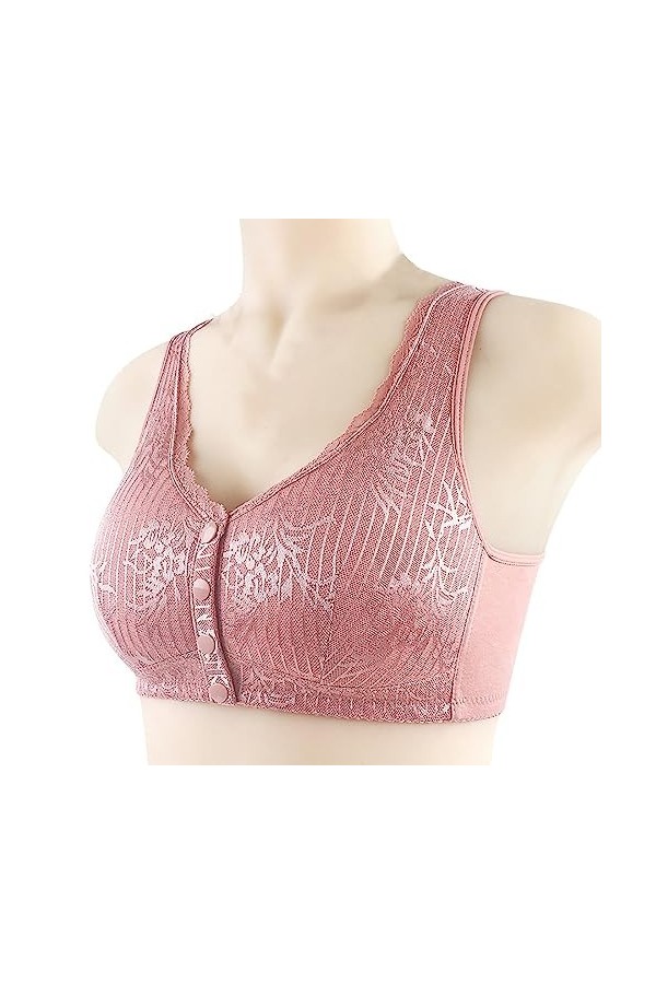 Brassière Femme Sexy Soutien-Gorge avec Bretelles Réglables sans Armature Confortable et Séduisant Devant avec Ouverture Moti