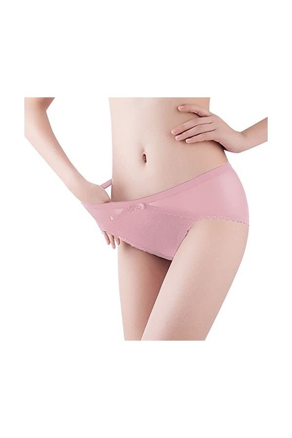 Culotte Femme Coton Doux Slip Sexy en Dentelle Slip Taille Basse en Doux Qui épouse Les Hanches Femmes Crochet Dentelle Sexy 