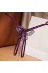 UOWEG Dentelle Pantalon Culotte Dames Thong sous-vêtements Femmes Thong Sexy Briefs Lingerie Homme Ouvert Purple, One Size 