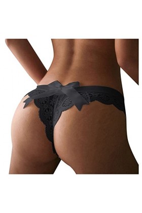 UOWEG Culottes pour Femmes Crochet Dentelle Dentelle jusquà Culotte Sexy Creux sous-vêtements Lingerie Violet Black, S 