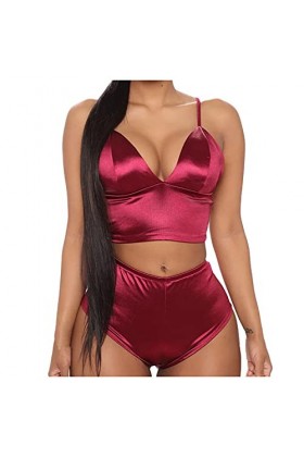 Lingerie Femme Sexy Ensemble Homme Sexy Hot y.2k Shapers Ensembles Femmes Shorts sous-vêtements Soutien-Gorge Satin Camisole 