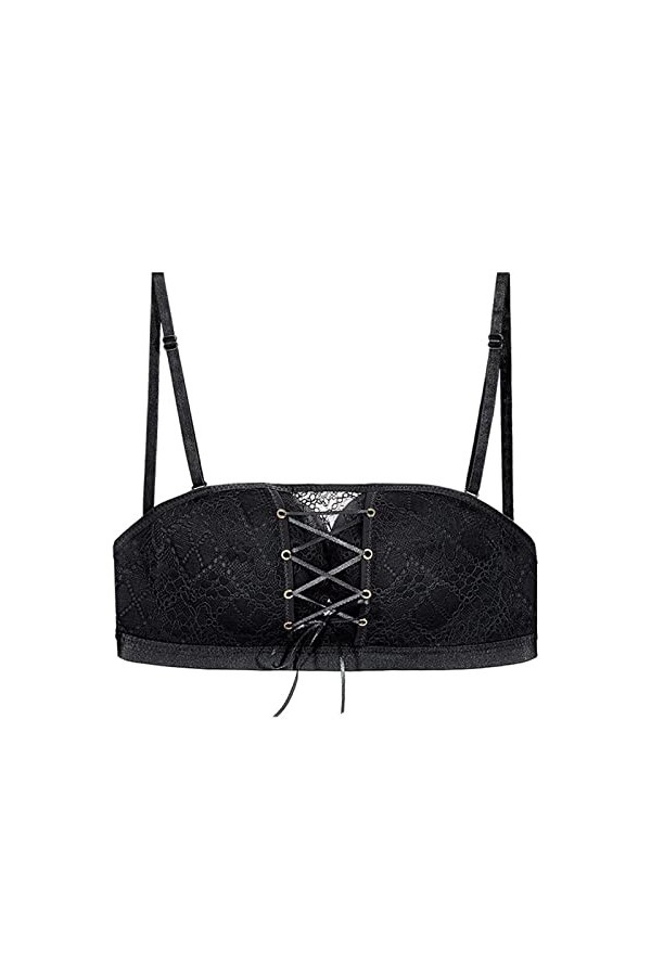 Lingerie Femme Sexy Ensemble Homme Sexy Hot y*2k Femmes Solide Dentelle sans Bretelles furtif Soutien-Gorge Fil Soutien-Gorge