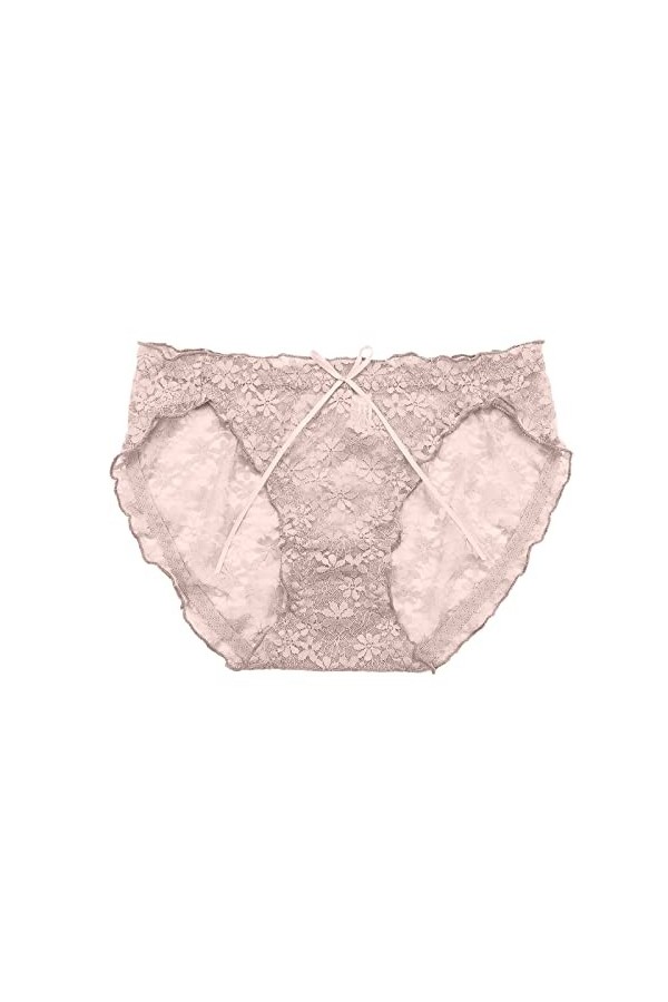 Culottes Femme Slips Soie Invisible Culottes Sexy Féminine Sexy Taille Moyenne sous-vêtements Unie Sexy Femmes Culottes À Nœu