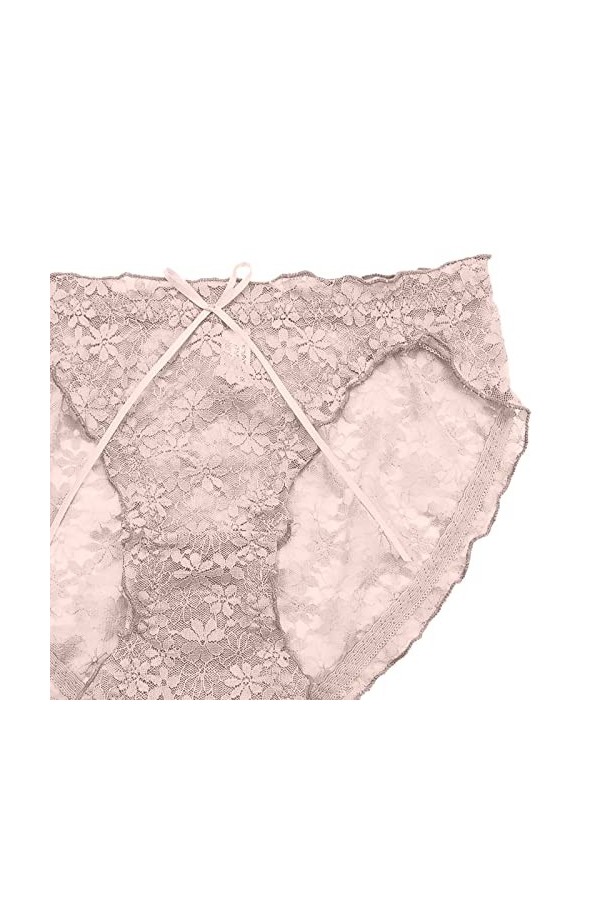 Culottes Femme Slips Soie Invisible Culottes Sexy Féminine Sexy Taille Moyenne sous-vêtements Unie Sexy Femmes Culottes À Nœu