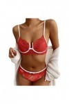 Lingerie Sexy Ensemble Femme Dentelle sous-Vetements Erotique Vêtements De Nuit 2 Pièce Ensemble Soutien Gorge et String Sexy