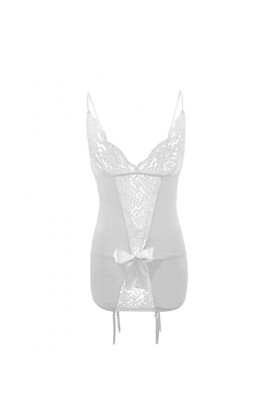 Lingerie érotique Ensemble Femme Transparent Sexy Femmes Sheer Mesh Lace Cupped Sexy Lingerie Lingerie Cosplay Infirmière Wh