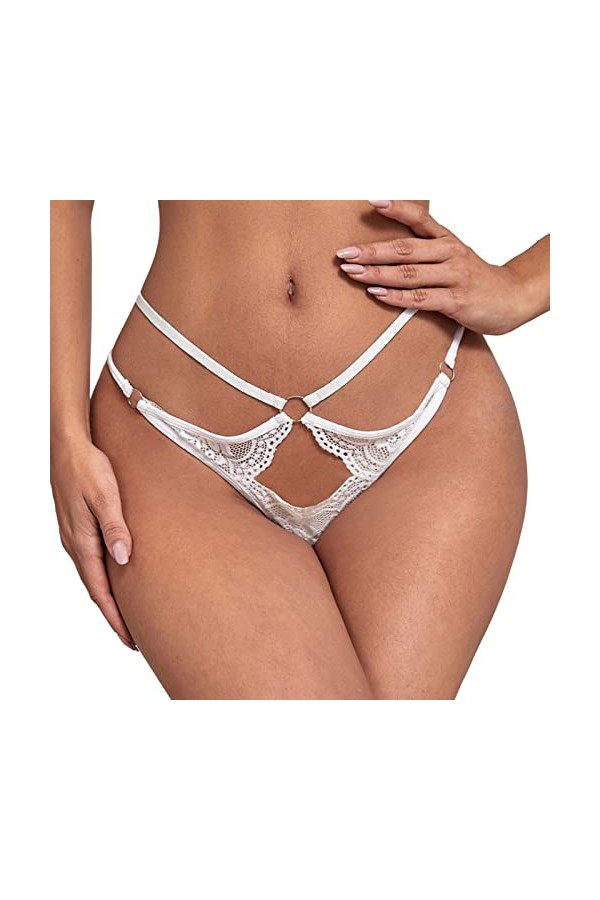 Femme Dentelle G-String Ficelle Culottes Coton Femme Culotte Taille Basse Sexy Chic Femmes Culotte Triangle Sexy en Maille Tr