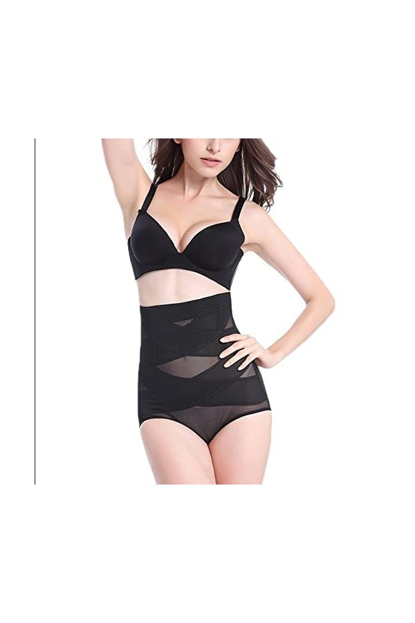 Lingerie Lessive Couverture de Cellulite Beauty Shaping Abdominals Slim Body Lingerie Lingerie Ouvert Entrejambe, Noir , XL