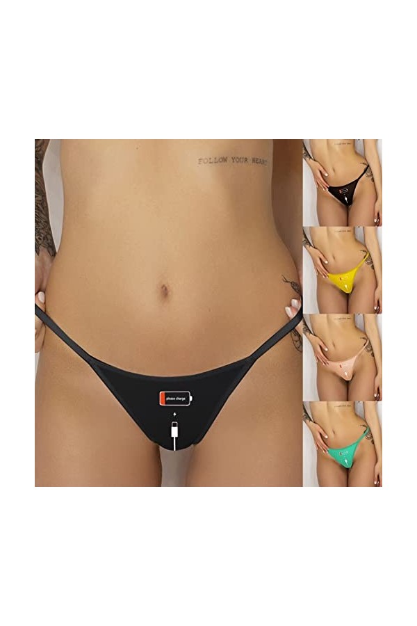 String Pantalons pour Tanga Feminins Sexy Slip Respirants en Dentelle Culottes Stretch Floral Lingerie en Coton Thongs