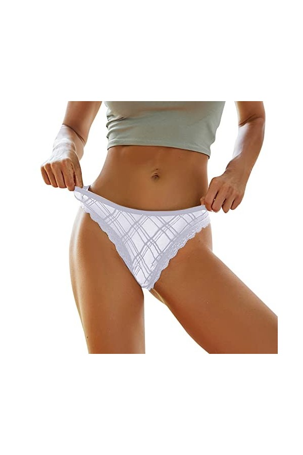 String Ouvert à lentrejambe Femme Culotte sous Vetements Culotte Classique Slip Élégant Culotte en Dentelle Culotte Hipster 