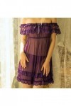 Nuisette Sexy Femme Lingerie Sexy en Dentelle Décolleté en V Sexy Teddy Robe de Nuit Femme Ensembles De Pyjama 2 Pièces Femme