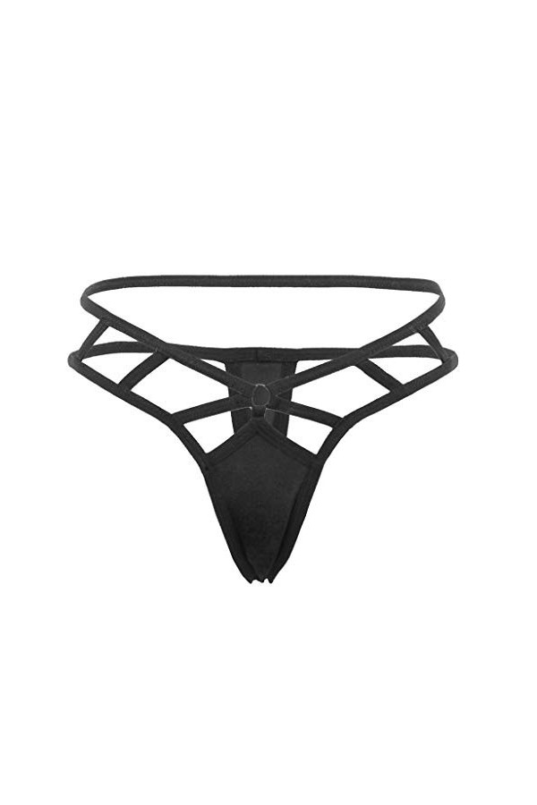 UOWEG Briefs Sexy Culottes Strings Strings T Femmes Maillage sous-vêtements G-String Lingerie Lingerie Sexy Hot Chaude Black