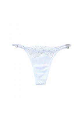 UOWEG sous-vêtements sous-vêtements Dentelle Sexy Broderie T-Back sensualité Femmes Top Lingerie avec Dentelle White, One Si