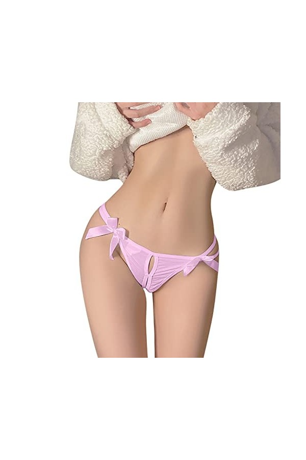 UOWEG sous-vêtements Sexy en Dentelle pour Femmes avec des Slips de Lingerie de Minuit Mignons Parfum Lingerie Pink, One Siz