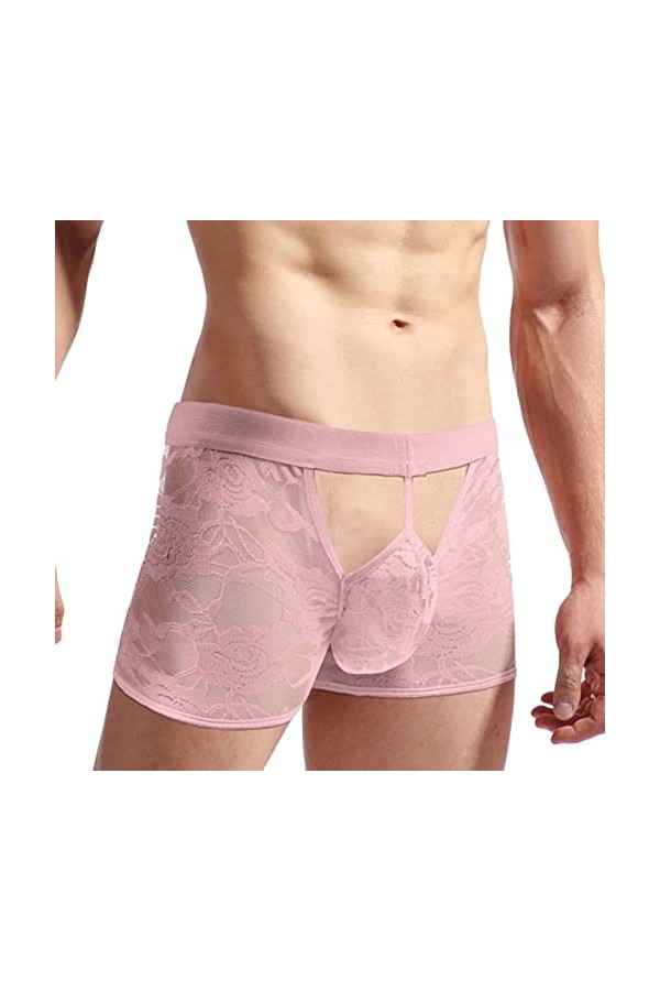 Générique String Homme Sexy Hot Dentelle Slips Boxer sous-vêtements Sexy en Dentelle de Glace pour Hommes Manteau Heureux Hom