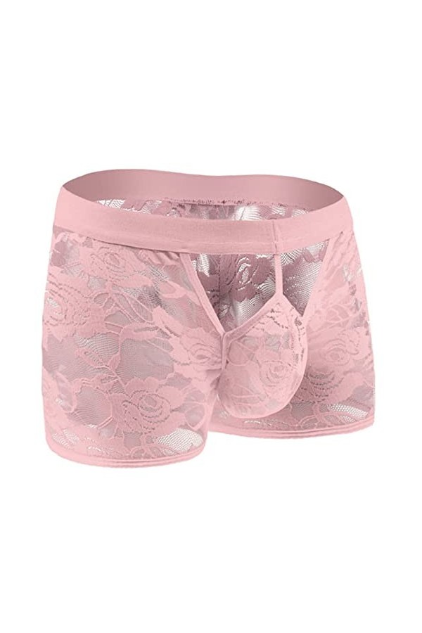 Générique String Homme Sexy Hot Dentelle Slips Boxer sous-vêtements Sexy en Dentelle de Glace pour Hommes Manteau Heureux Hom