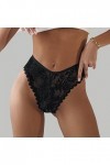 Femme Culotte Dentelle Sexy Culotte Tanga String Ouvert Culotte Classique Slip Élégant Culotte sous Vetements Chic Hot Érotiq