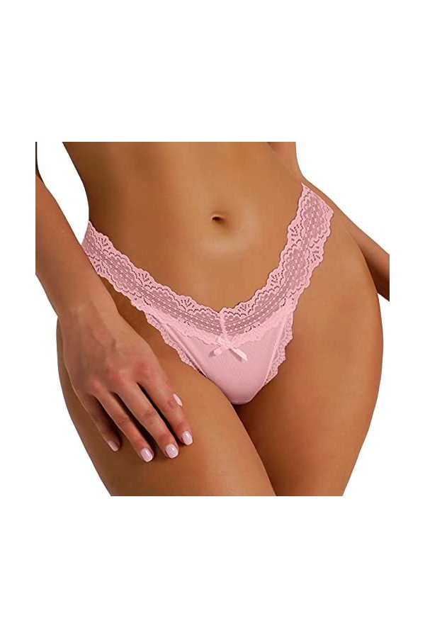 Culotte Dentelle Sexy pour Femme Culotte sous Vetements Slips String pour Femme Érotique Nuisettes Transparente Culottes Culo