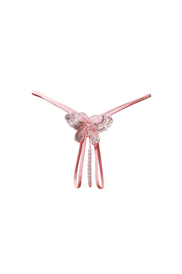 UOWEG Dentelle Pantalon Culotte Dames Thong sous-vêtements Femmes Thong Sexy Briefs Lingerie Homme Ouvert Pink, One Size 