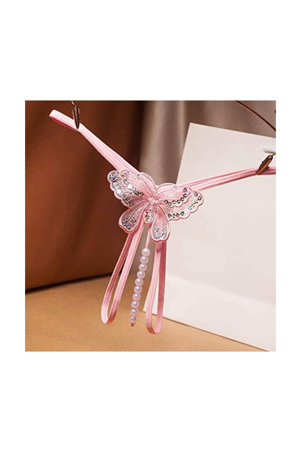 UOWEG Dentelle Pantalon Culotte Dames Thong sous-vêtements Femmes Thong Sexy Briefs Lingerie Homme Ouvert Pink, One Size 